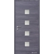 Jednokrídlové laminátové dvere Masonite - Quadra sklo - CPL Fleetwood lávovosivý (horizontálny dekor)