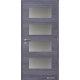 Jednokrídlové laminátové dvere Masonite - Dominant sklo - CPL Fleetwood lávovosivý (horizontálny dekor)
