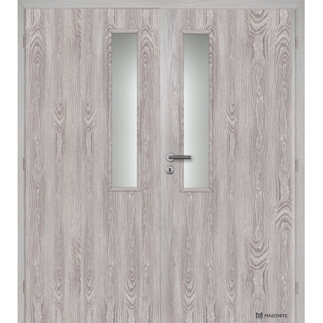 Dvojkrídlové fóliované dvere Masonite - Vertikus - Dub šedý
