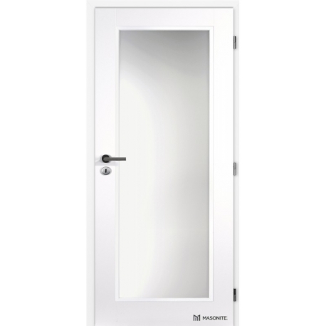 Jednokrídlové dvere Masonite - TAMPA Sklo - Biely rámček