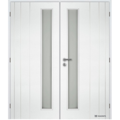 Dvojkrídlové dvere MASONITE - BORDEAUX VERTIKA - Biely rámček