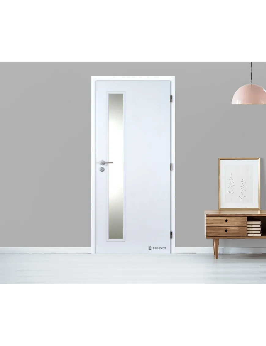 Jednokrídlové biele dvere DOORNITE - VERTIKA