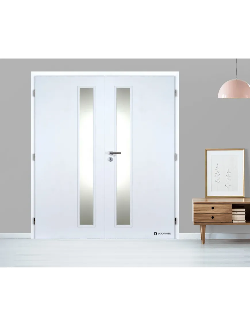 Dvojkrídlové biele dvere DOORNITE - VERTIKA