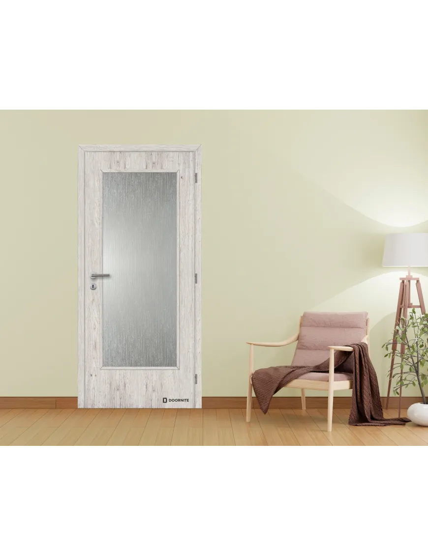 Jednokrídlové fóliované dvere DOORNITE - SKLO 3/4