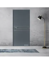 Jednokrídlové laminátové dvere  hliníkovími lištami DOORNITE - ALU III