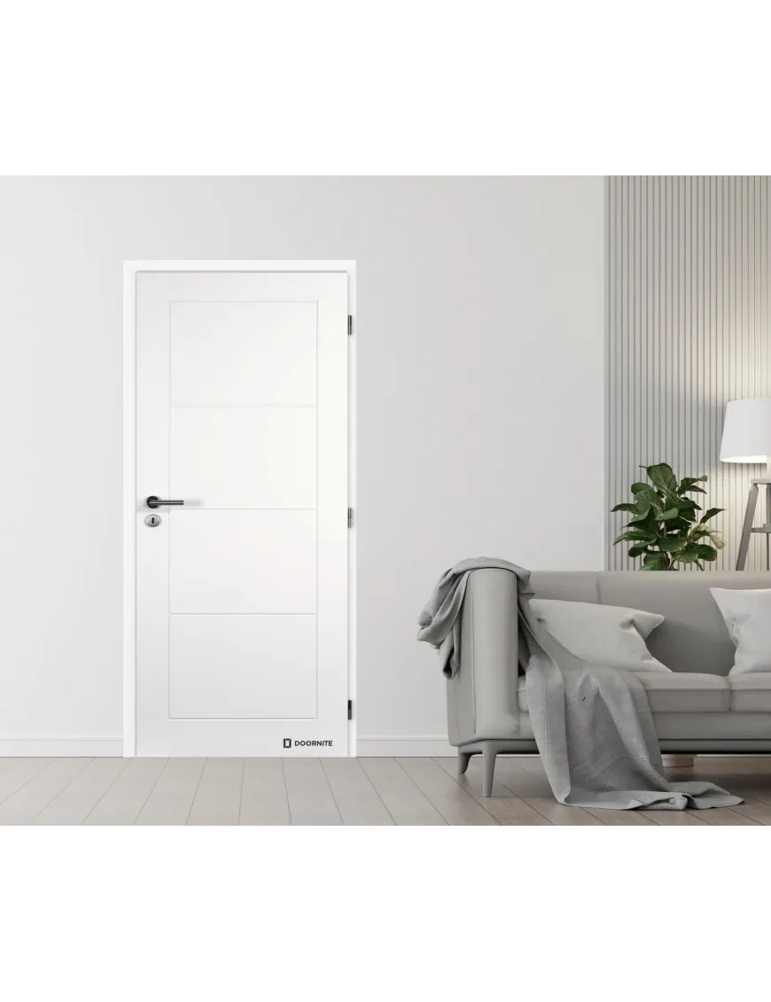 Jednokrídlové biele dvere DOORNITE - DAKOTA PLNÉ