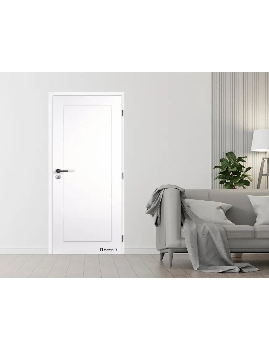 Jednokrídlové biele dvere DOORNITE - TAMPA PLNÉ