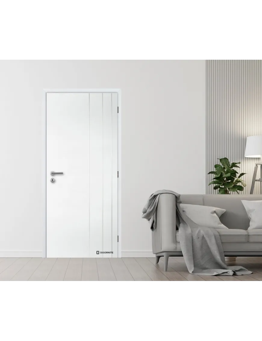 Jednokrídlové biele dvere DOORNITE - BORDEAUX PLNÉ