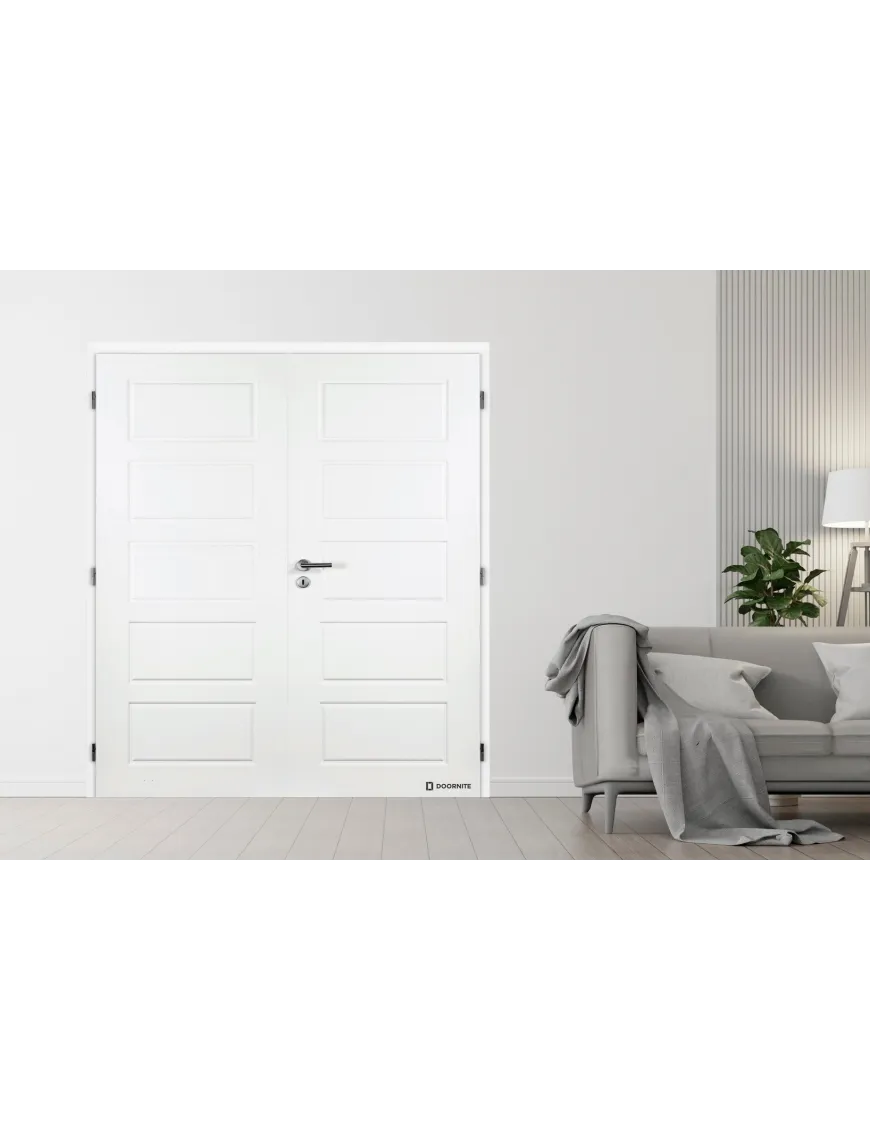 Dvojkrídlové biele dvere DOORNITE - OREGON PLNÉ