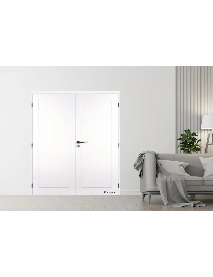 Dvojkrídlové biele dvere DOORNITE - TAMPA PLNÉ