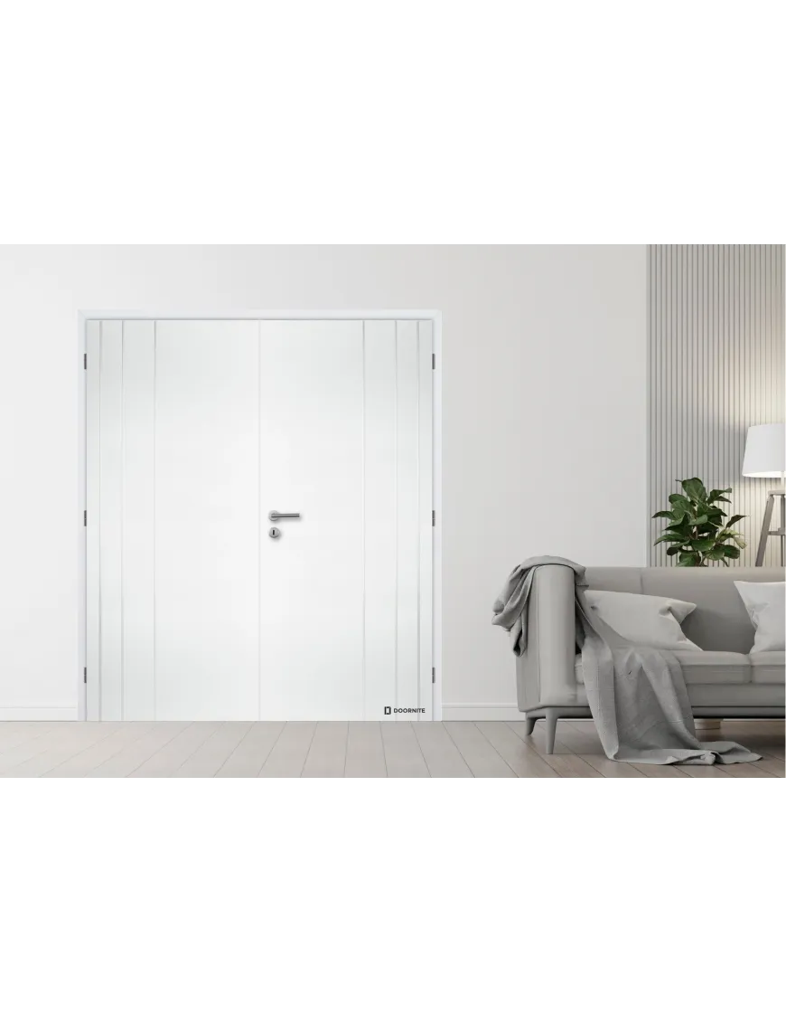 Dvojkrídlové biele dvere DOORNITE - BORDEAUX PLNÉ