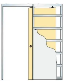 Jednokrídlové sadrokartónové puzdro ECLISSE