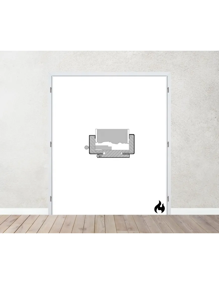 Dvojkrídlová protipožirná laminátová zárubňa ku dverám DOORNITE