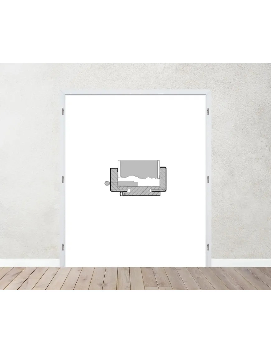 Dvojkrídlová biela obložková zárubňa ku dverám DOORNITE