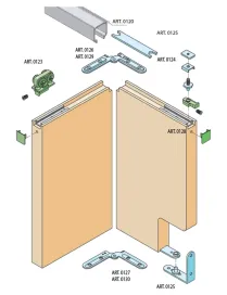 Kovanie na skladacie dvere SISCO SISTEM - FOLDING DOOR (SERIE 100)