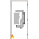 Jednokrídlová protipožiarná laminátová obložková zárubňa - CPL Brest biely