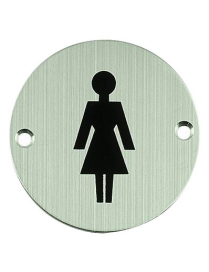 Nerezový piktogram okrúhly - dámy