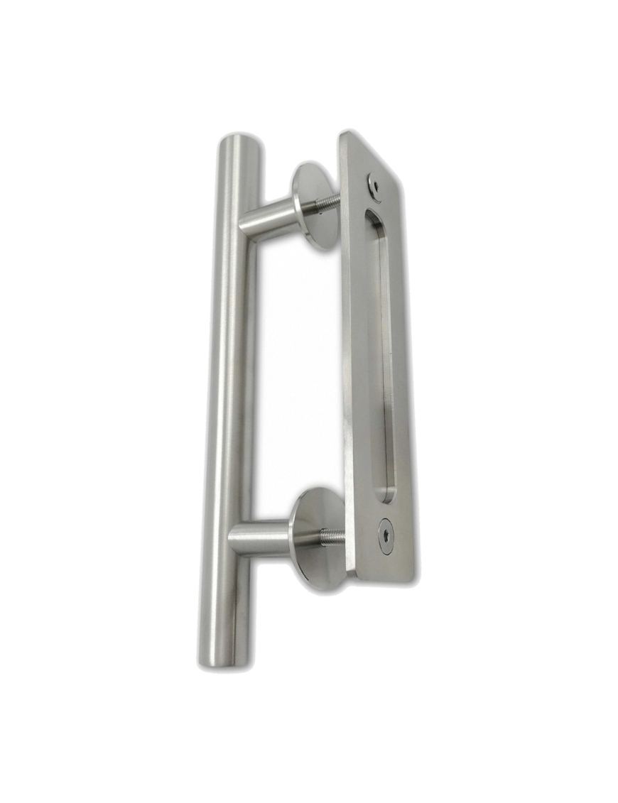Mušľa s madlom na posuvné dvere RETRO nerez
