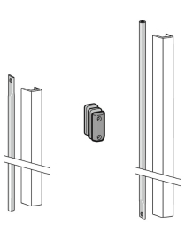 DORMA PHX 05 F - Set závory s krytom pre krídlo dverí s výškou 3400 mm