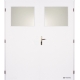 Dvojkrídlové biele dvere Masonite - Sklo 1/3 - RAL 9003
