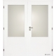 Dvojkrídlové biele dvere Masonite - Sklo 2/3 - RAL 9003