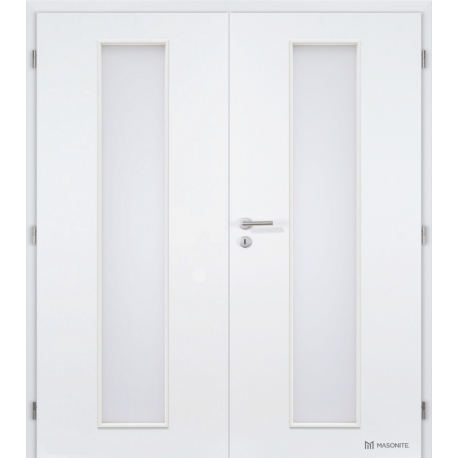 Dvojkrídlové biele dvere Masonite - Linea - RAL 9003