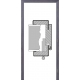 Jednokrídlová laminátová obložková zárubňa - CPL Fleetwood lávovo-šedý