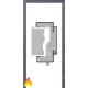 Jednokrídlová protipožiarná laminátová obložková zárubňa - CPL Fleetwood lávovo-šedý