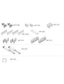 Kovanie na sklenené posuvné dvere SISCO SISTEM - SILENT GLASS S 100 SP