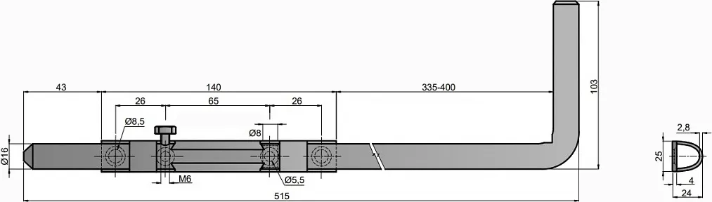 Zástrč bránová 500/16